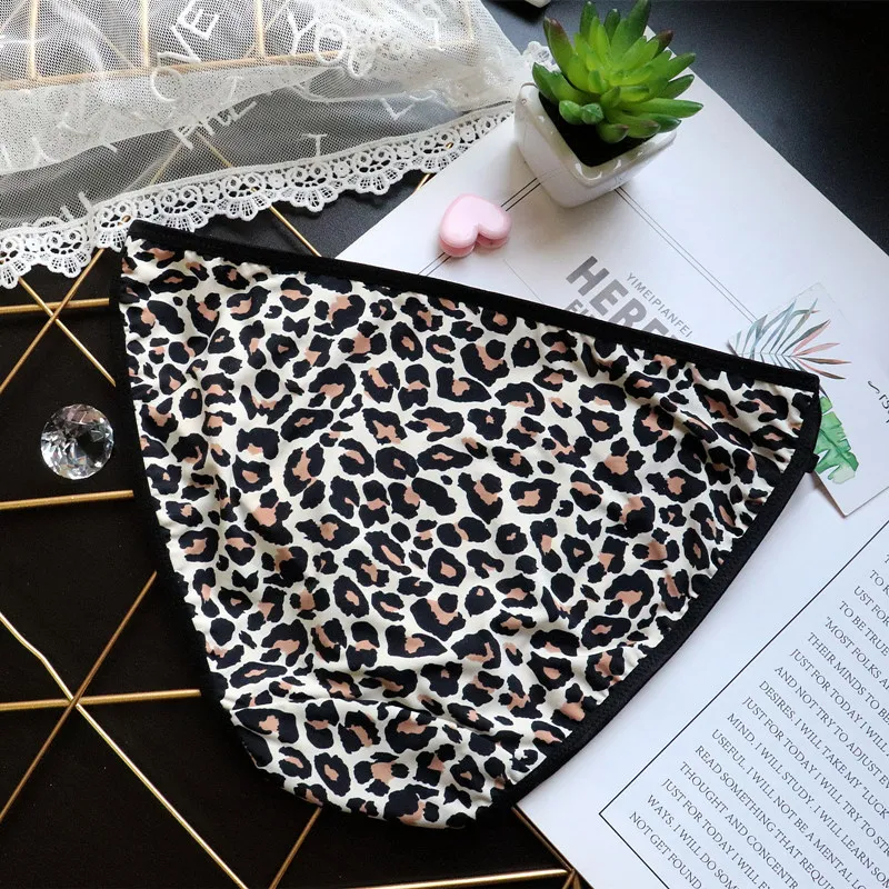 

Women Underwear Leopard Pantys G-string Sexy Low-Waist Panties Women's Briefs Cotton Seamless Lingerie Female Pink Underpants