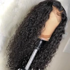 Luvin HD прозрачный 250 плотность передний парик кудрявые глубокие волнистые кружевные фронтальные парики бразильские дешевые человеческие волосы выщипывают для черных женщин