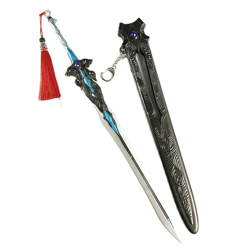

Anime Sword Toy Area of Douluo Continent Clear Sky Hammer Killing God Realm Seven Sword Collection Ornament Gift For Youth Boys