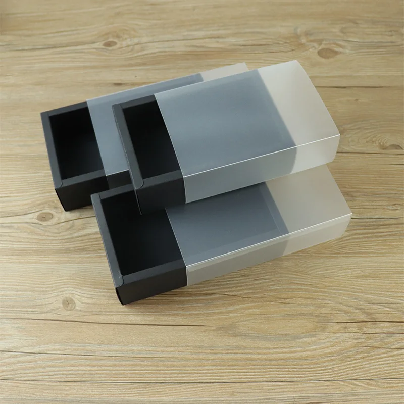 100Pcs/Lot Frosted PVC Cover Kraft Paper Drawer Boxes DIY Handmade Soap Craft Jewel Box for Wedding Party Gift Packaging | Дом и сад