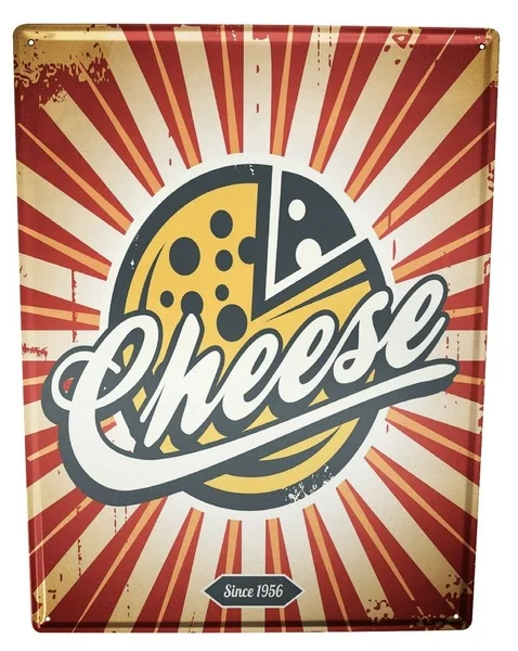 

Tin Sign Kitchen Cheese Coffee Bar Decoration