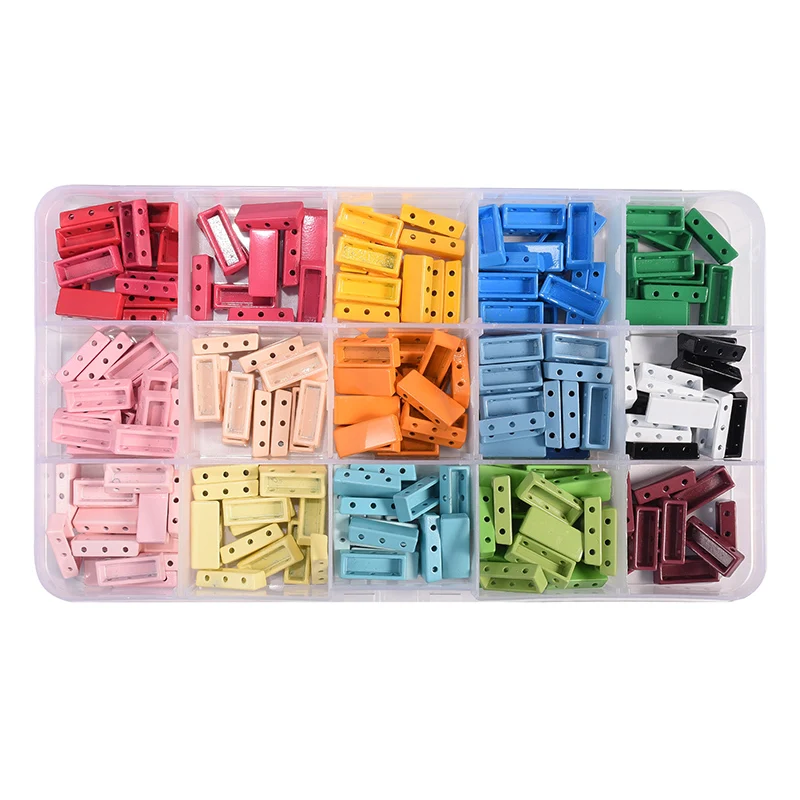 

Enamel Tila Tile Beads Kit Bohemia Rainbow Tile Bracelet Beads Accessories for Woman DIY Jewelry Making