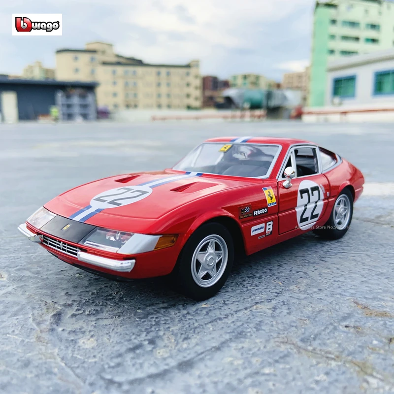 

Bburago 1:24 Ferrari 365 GTB4 Racing manufacturer authorized simulation alloy car model crafts decoration collection toy tools