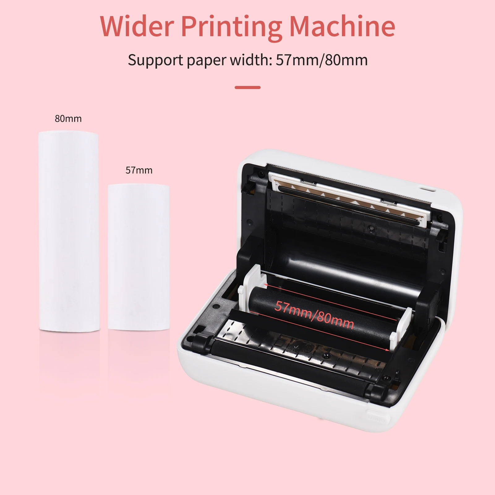 Карманный мини принтер для фотографий портативный термопринтер 203DPI