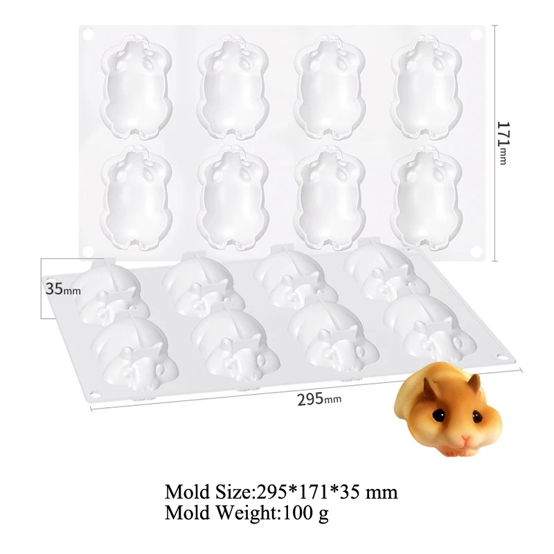 Meibum 8 полость крыса Форма Силиконовые формы для торта мусс десерт мышь Маффин