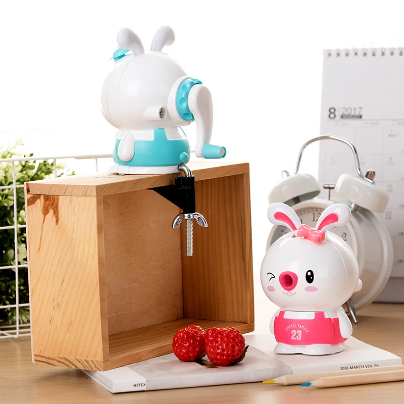 Deli 0676 точилка для карандашей Материал ABS милые Мультяшные животные ручной