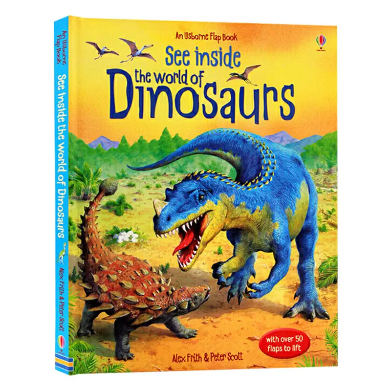 

3D Usborne Book For Kids English See Inside World Of Dinosaurs Flap Education Children Reading Learning Gift Libros Livros Libro