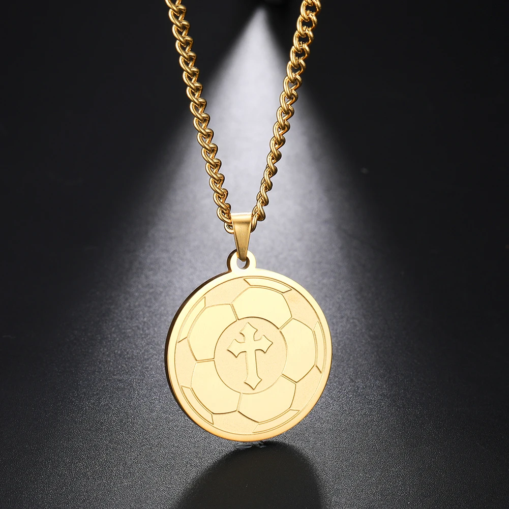 Fishhook Футбольные футбольные фанаты спортивный крест колье с кулоном религиозной