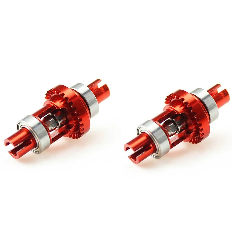

1pcs Metal Full Set Upgrade Parts,Red & 2pcs K989-26 Metal Upgrade Adjustable Ball Differential Box for Wltoys K929