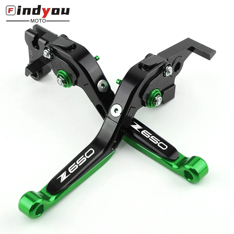 Регулируемые выдвижные мотоциклетные Рычаги сцепления с логотипом z900 z650 CNC для