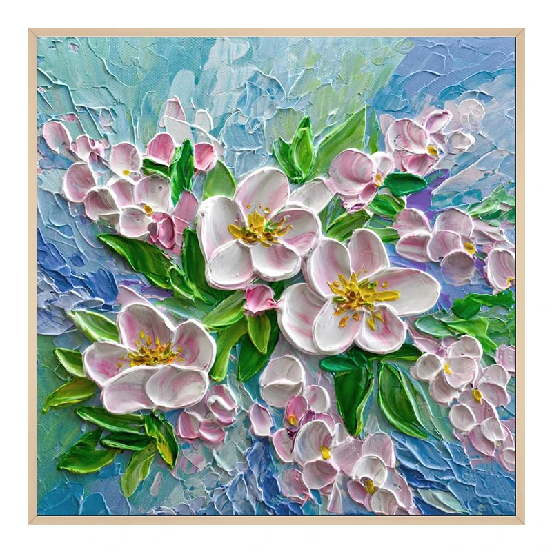 Ручная роспись маслом на холсте абстрактные розовые цветы Декор для гостиной