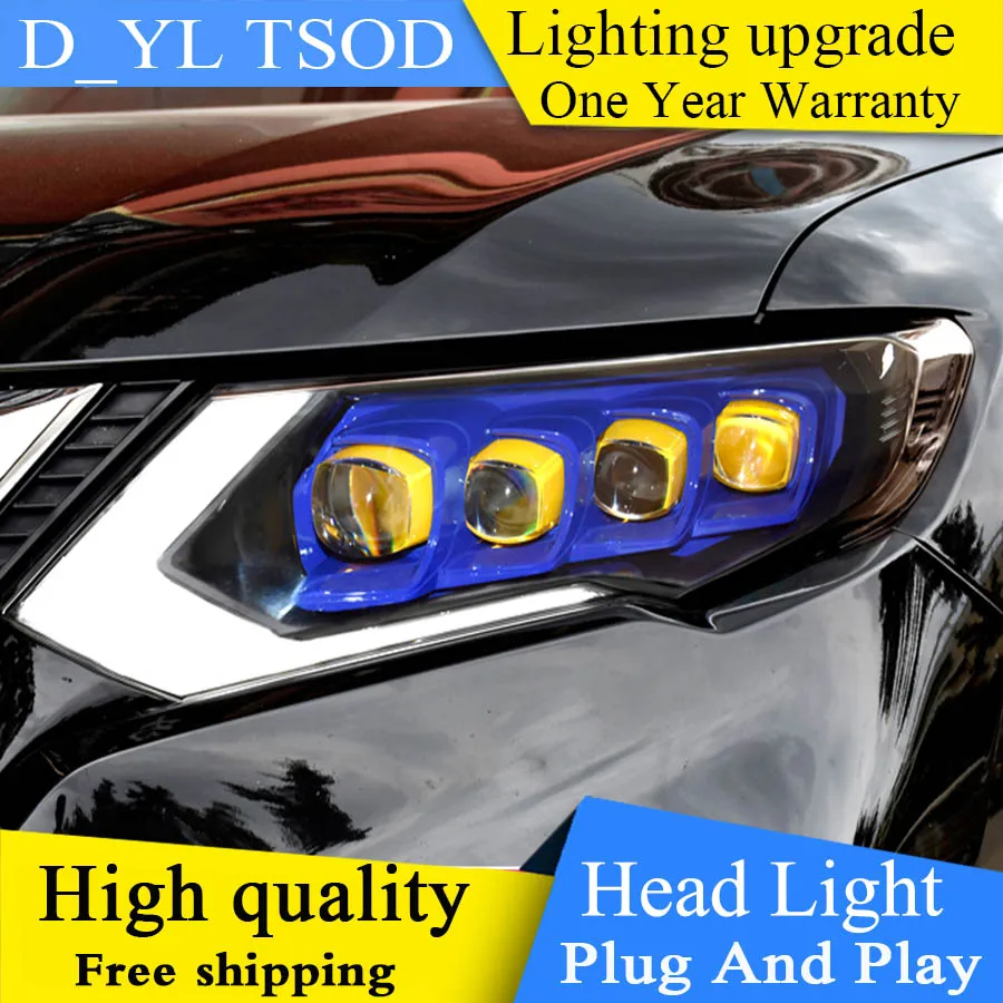 Автомобильный Стайлинг для Nissan X Trail головной светильник s 2017 2019 x след Ниссана