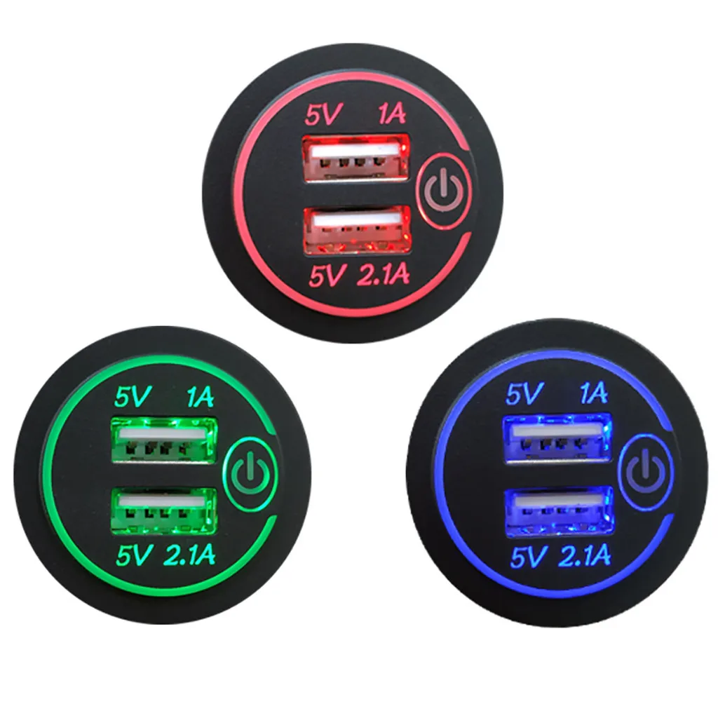 Автомобильный usb Зарядное устройство 12 V 24 Водонепроницаемый 3.1A & 4.2A 4.8A Dual USB