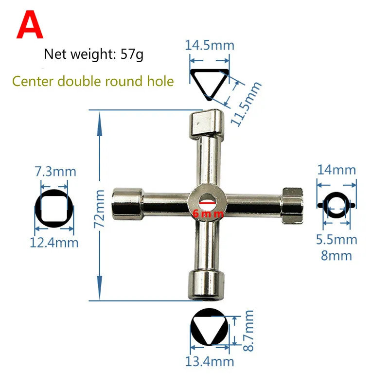 Высококачественный многофункциональный треугольный ключ поперечный шкаф дюйма
