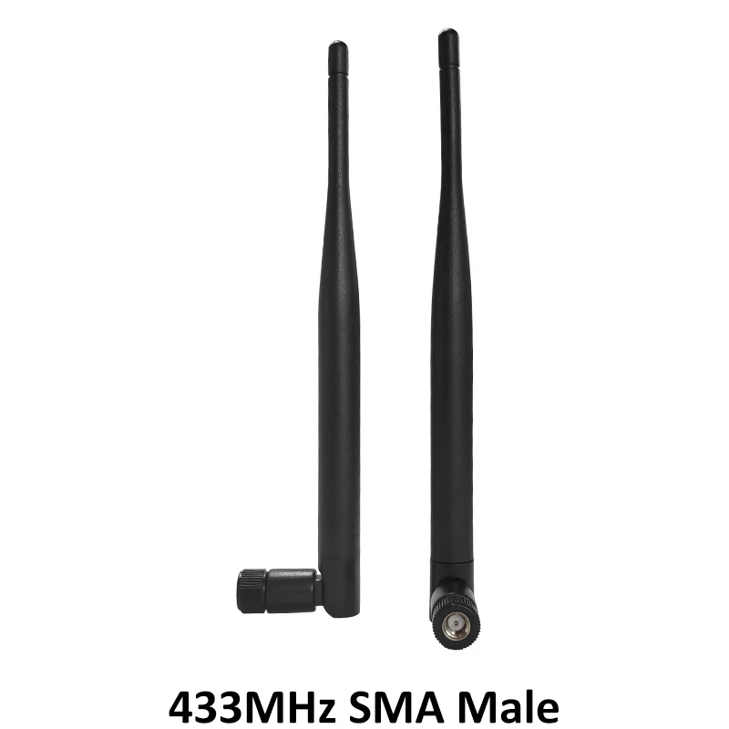GRANDWISDOM 5pcs 433mhz antenna 5dbi sma male lora antene pbx iot module lorawan signal receiver antena high gain