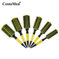 cestomen new free shipping boar bristle hair brush nylon styling tools professional round brush comb roller comb for women