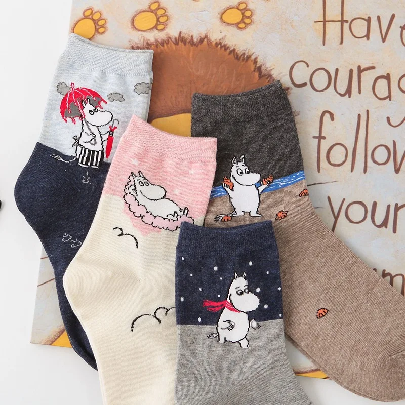 Новинка женские носки с мультяшными животными забавные - Цена: 2.32