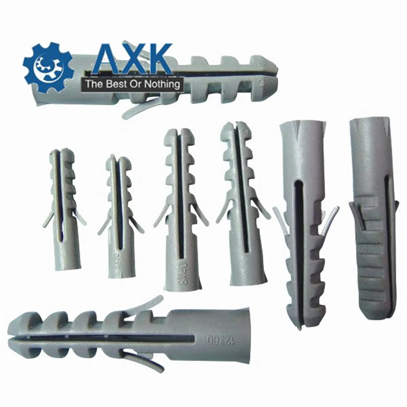 Бесплатная доставка M4/M5/M6/M8/M10 ребристые пластиковые анкерные стены пластиковая