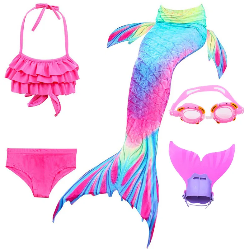 

Girls Mermaid Swimsuit Bikini Kids Mermaid Tail with Finned Swimsuit Child Wear Split Swimsuit Mermaid Tail Clothing Swimwear