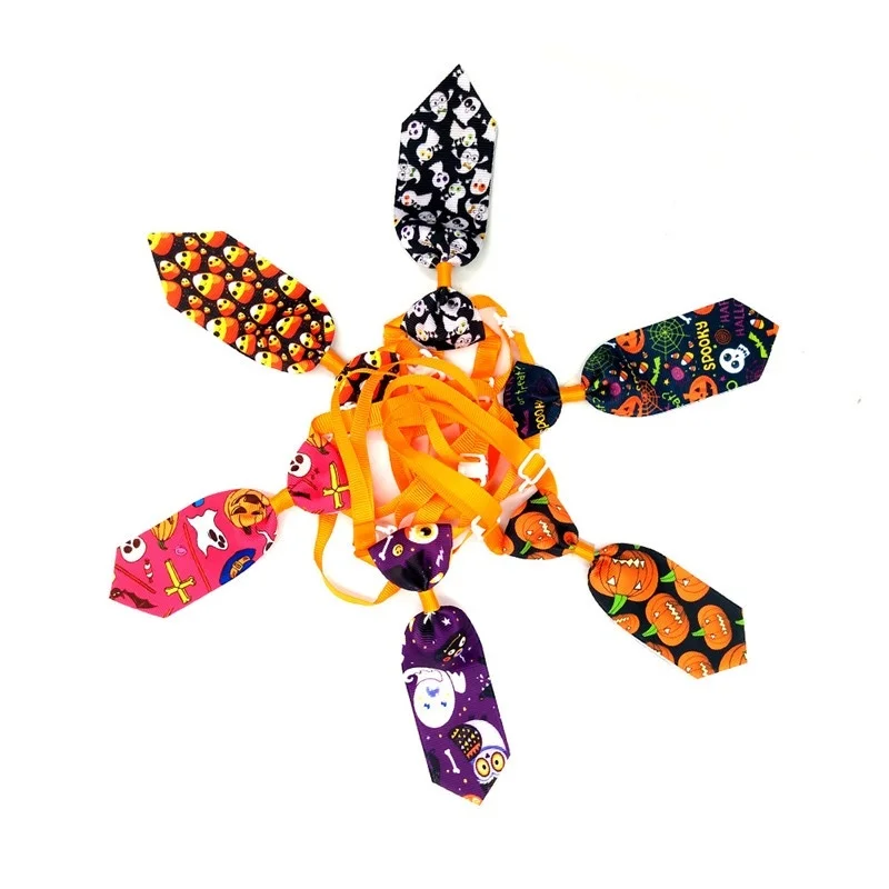 6 шт./упак. Домашние животные кошки собаки Галстуки для Хэллоуина домашних