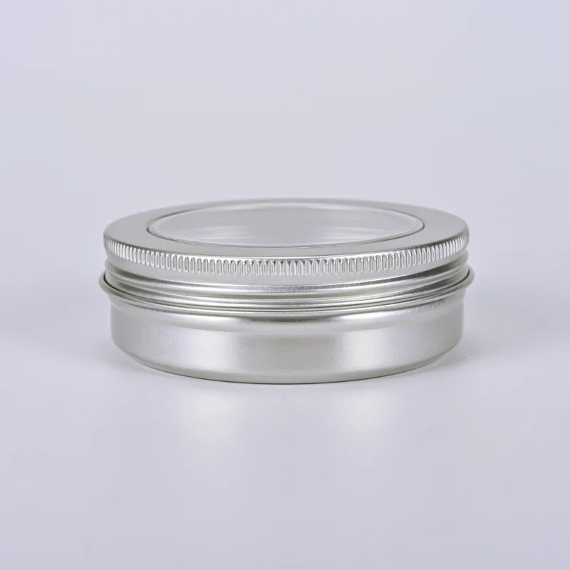 100 г алюминиевые банки с прозрачным окном мл круглые горшки для бальзама губ