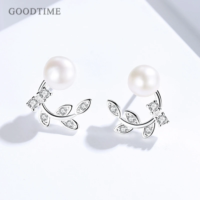 Женские серьги из серебра 925 пробы с натуральным пресноводным жемчугом |