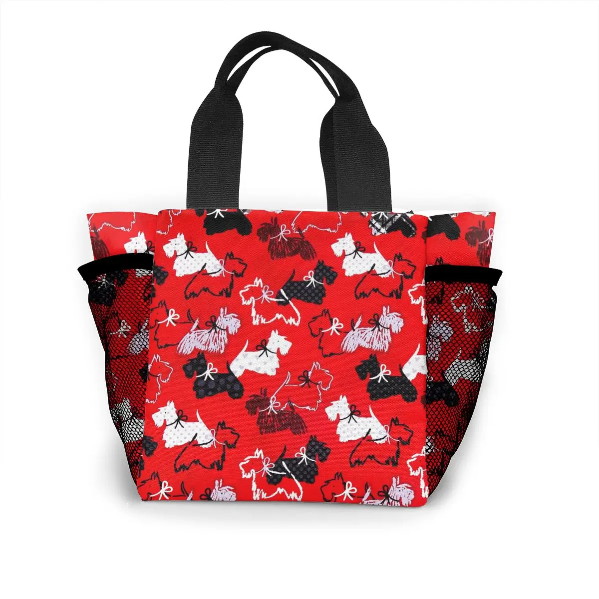 

Женская тканевая хозяйственная сумка с принтом Westie, Женская Повседневная сумка на плечо, Женская эко-сумка, многоразовые маленькие сетчаты...