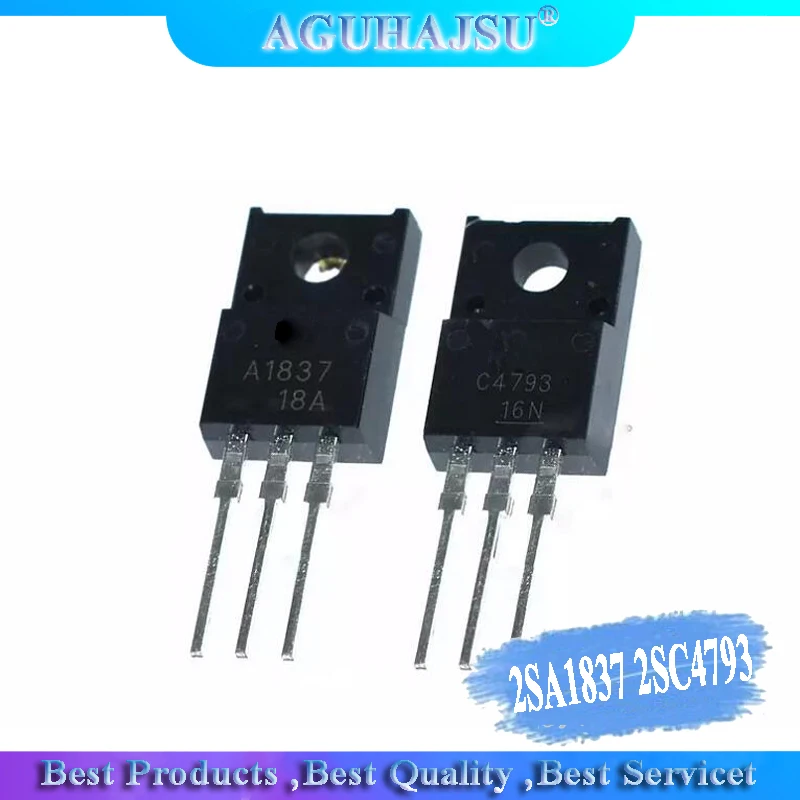 10 шт./лот = 5 пар носков 5 шт. 2SC4793 TO220 5 шт. 2SA1837-220 C4793 A1837 230V 1A каждый и