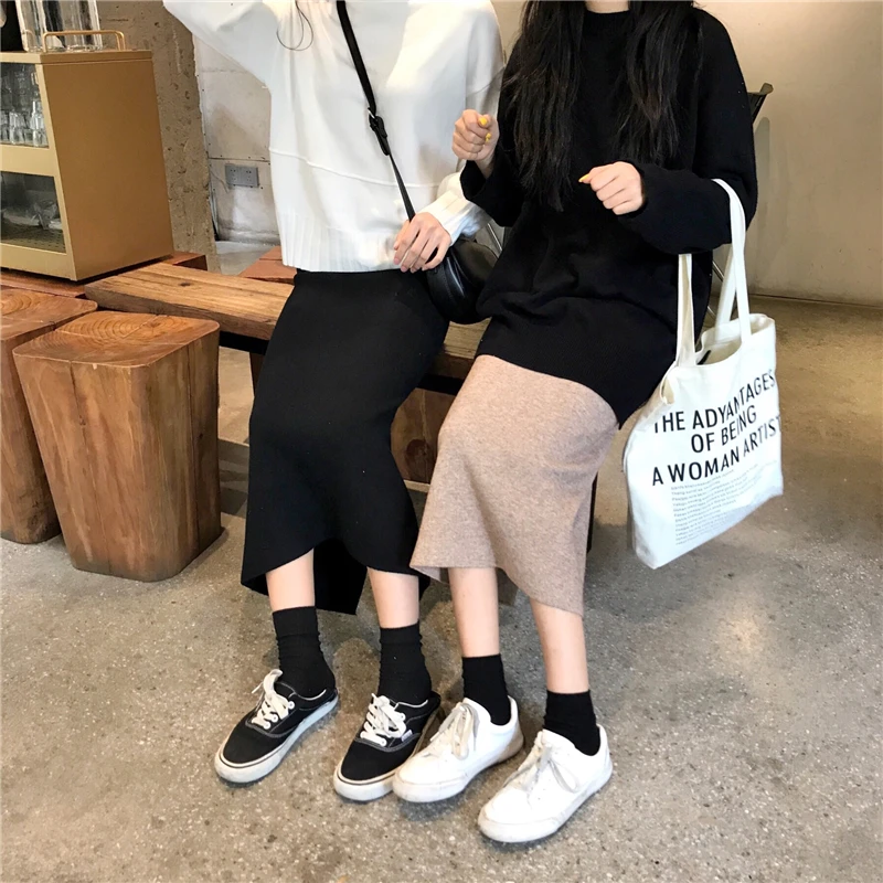 Зимние женские юбки теплые новинка 2019 длинная Ретро стиль шикарная юбка высокая