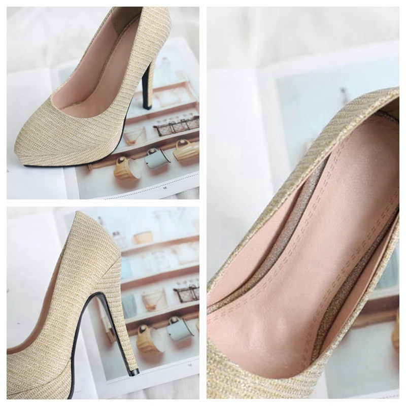 

REAVE CAT Women Spring Autumn Luxury Pumps Pointed Toe 12cm Thin High heels Slip on Platform Large size 33-43 Casual Party A2784