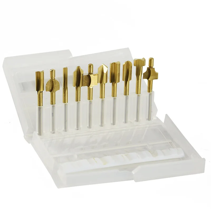 10 шт. титановое покрытие высокоскоростная стальная деревообрабатывающая