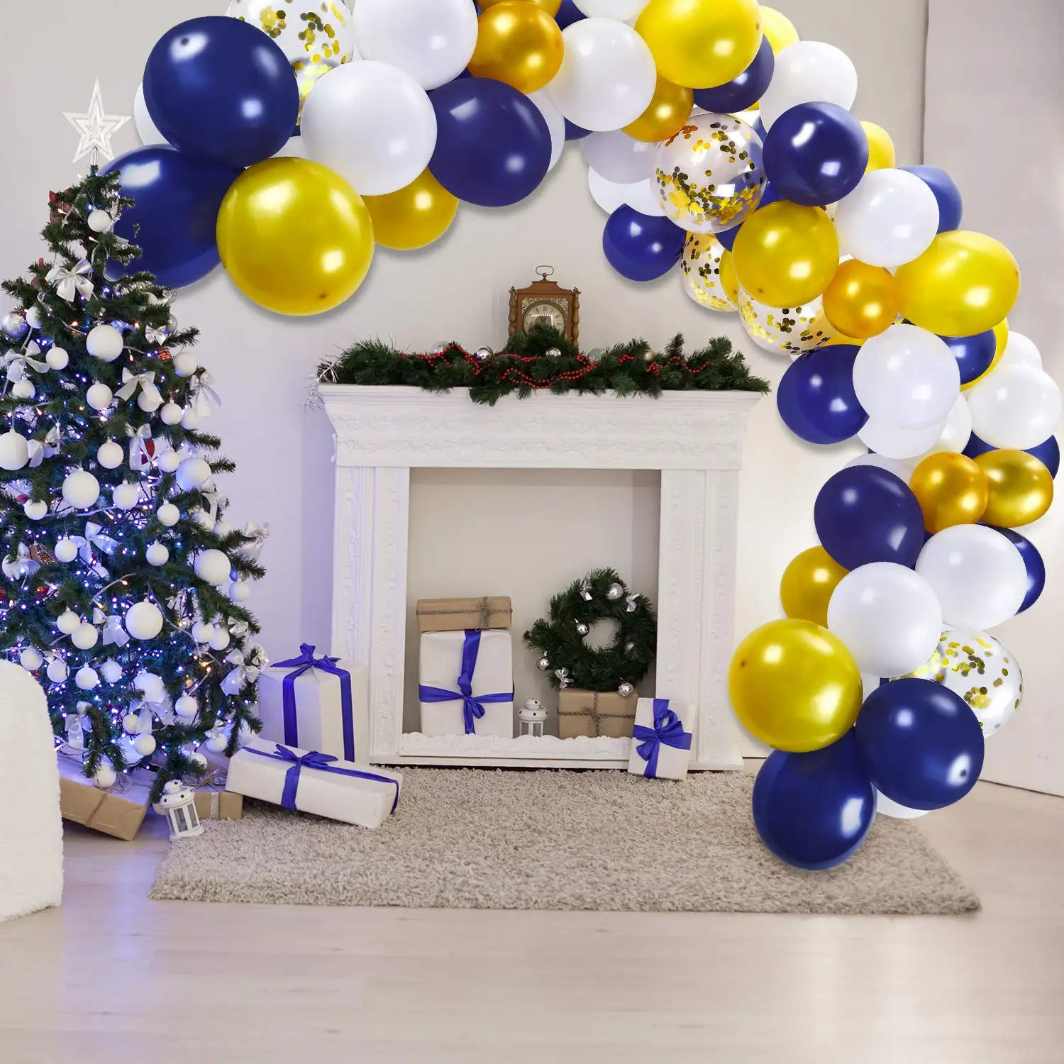 112 Pieces/lots Navy Blue Gold Balloon Garland Kit Balloons Arch for Wedding Birthday Party Decorations |