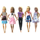 NK 5 компл.лот модная юбка смешанного стиля Красочный Наряд повседневная одежда для Барби Кукла аксессуары DIY игрушка 28A 7X