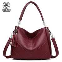 new large casual womens shoulder bag ladies messenger bag luxury brand designer high quality leather retro handbag 5 colors