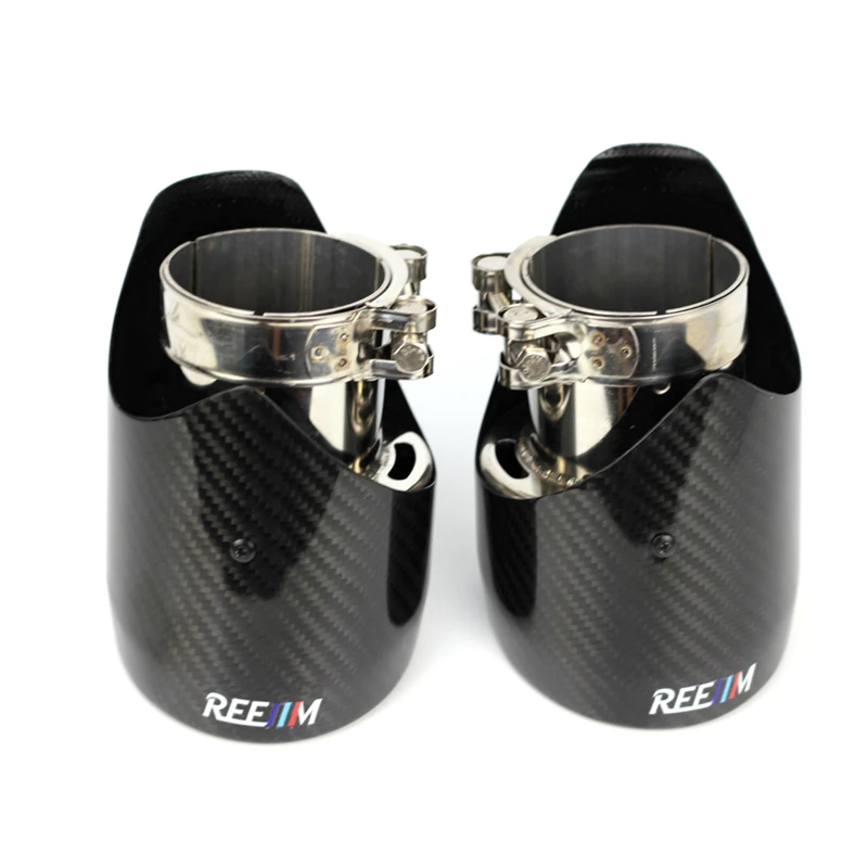 2 шт. глянцевые наконечники для выхлопных труб из углеродного волокна 2022 |