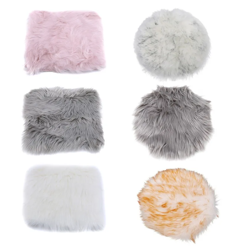 Горячая Распродажа Искусственная овчина стул 3 цвета теплый мех шерсть коврик