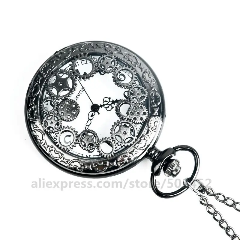 100 шт./лот черные дизайнерские часы с вырезами и поворотным механизмом подвесные