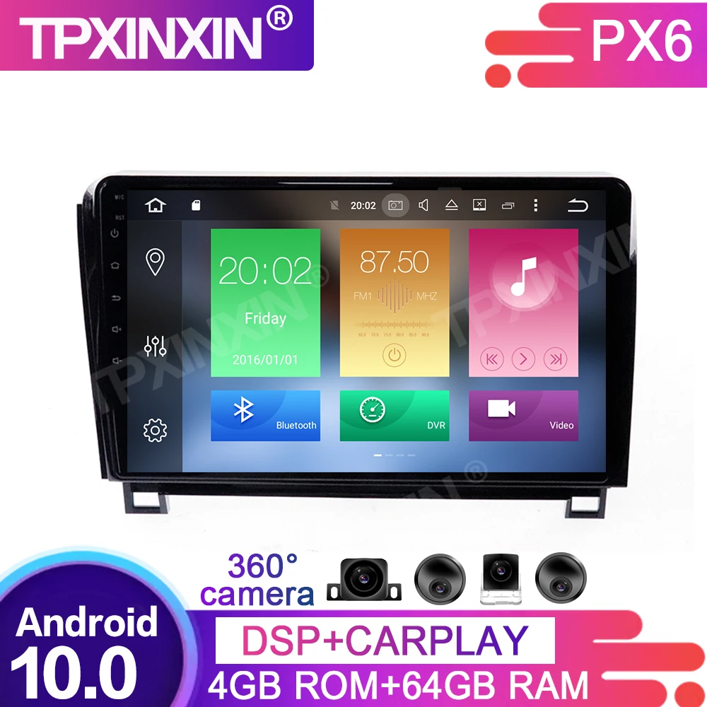 4G+64GB Android 10.0 For Toyota Tundra 2008-2017 Car Multimedia Player GPS Navigation Headunit Radio Audio Stereo Tape Recorder - купить по
