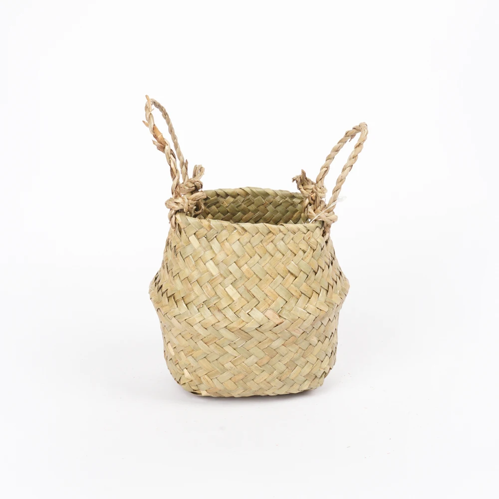 

Seagrass Pen Holder Multi-functional Pen Box Desktop Organizer Stationery Storage Bucket Pencil Container Case Desk Plant basket