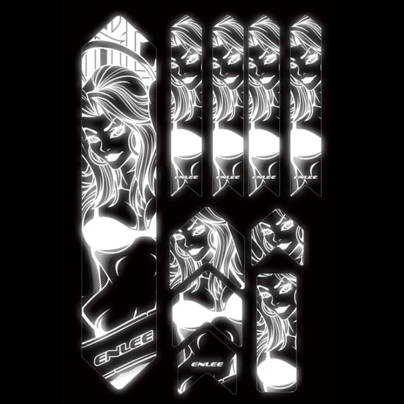 3D защита для горного велосипеда с ночным отражением устойчивая к царапинам