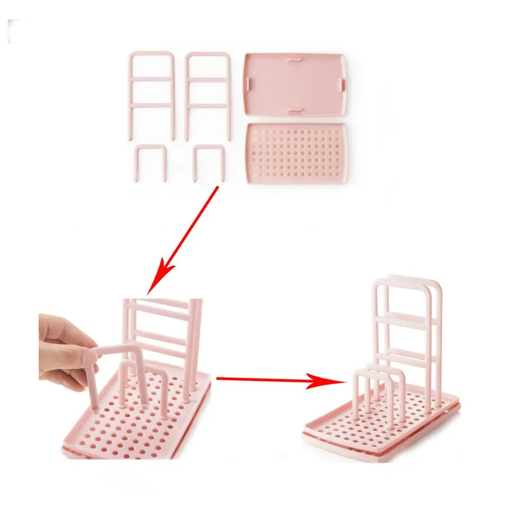 

1PC DIY Plastic Sponge Storage Rack Rag Holder Towel Shelf Bathroom Kitchen Organizer Soap Drain Box Bathroom Accessories