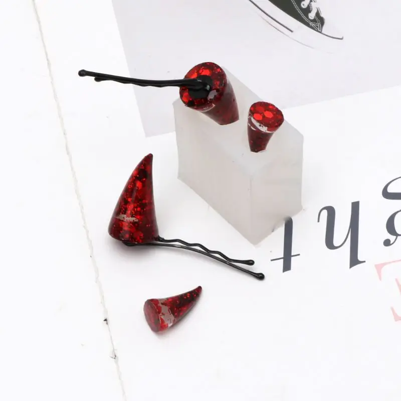 Новинка 2020 милые заколки для волос с рогами дьявола полимерные формы форма эпоксидной смолы инструменты