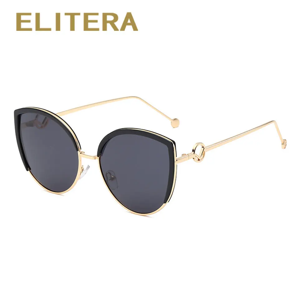 

Женские солнцезащитные очки ELITERA, брендовые простые очки в уличном стиле с кошачьими глазами, для лета