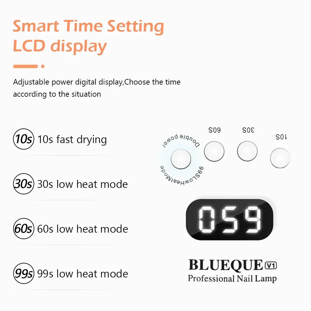 Мощная лампа для полировки ногтей Сушилка машина с двумя руками 42 Светодиодный