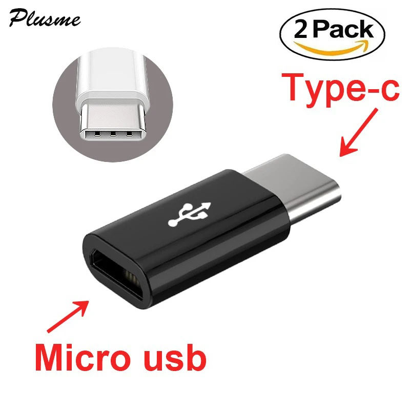 2 шт./лот Тип C Male к микро usb Female адаптер для зарядного устройства с синхронизацией
