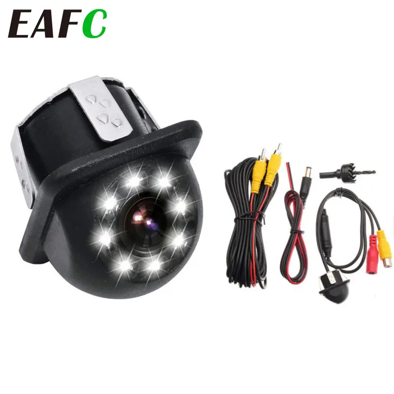 Автомобильная камера заднего вида металлическая 30 Вт HD 8 светодиодов|Камеры для