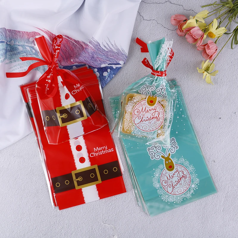 20 шт рождественские конфеты печенье пакет мешок Новогодний подарок Рождество