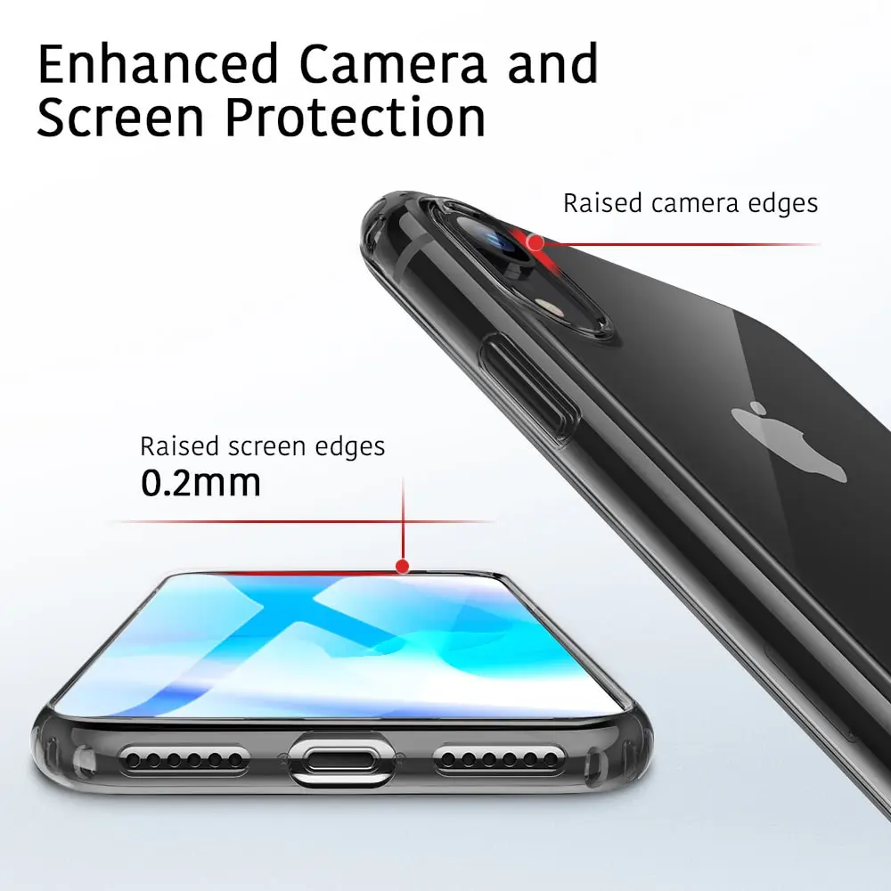 ESR чехол для iPhone XS XR XS Max прозрачная крышка бампера чехлов из термопластичного полиуретана(TPU чехол ультра тонкий светильник Вес крышка чехол для iPhone
