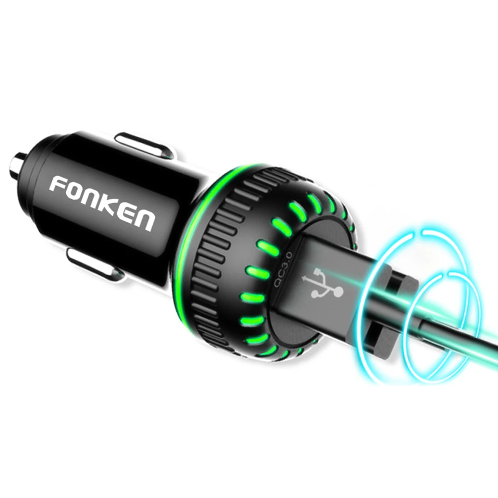 

Hot Sale 36W Dual QC3.0 USB Port Car Charger Fast Charging Mobile Phone Power Adapter for Xiaomi Samsung iPhone 11 Pro Max
