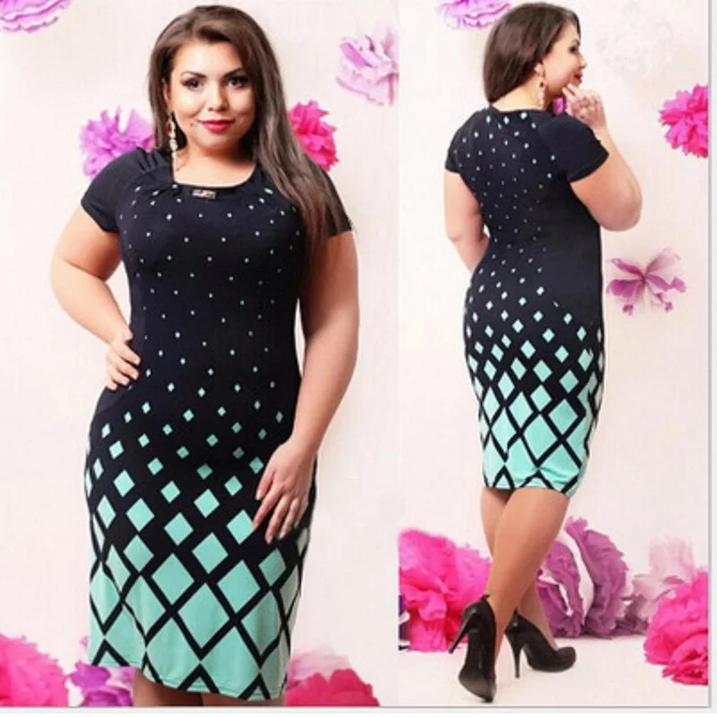 Размера плюс 6XL новое летнее платье для девушек Vestidos размера прямые платья на